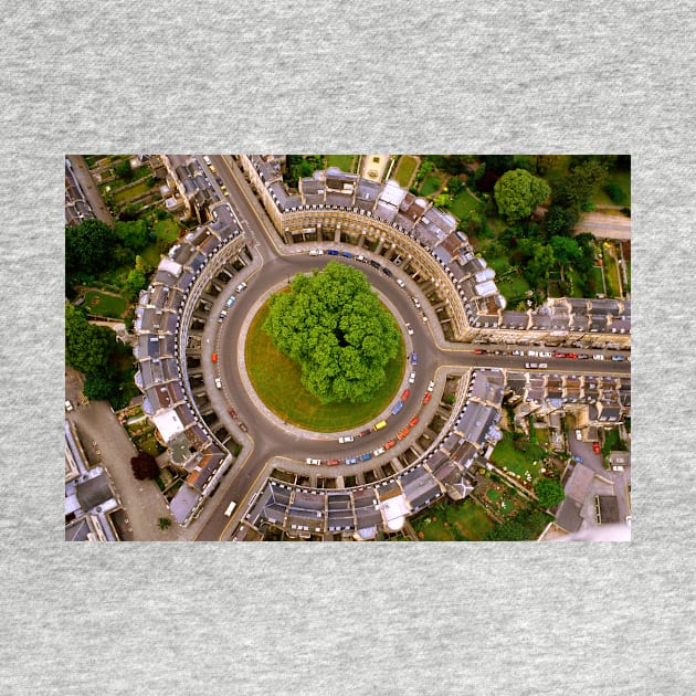 Bath,The Circus, From the air,,georgian architecture as you never saw it by JonDelorme